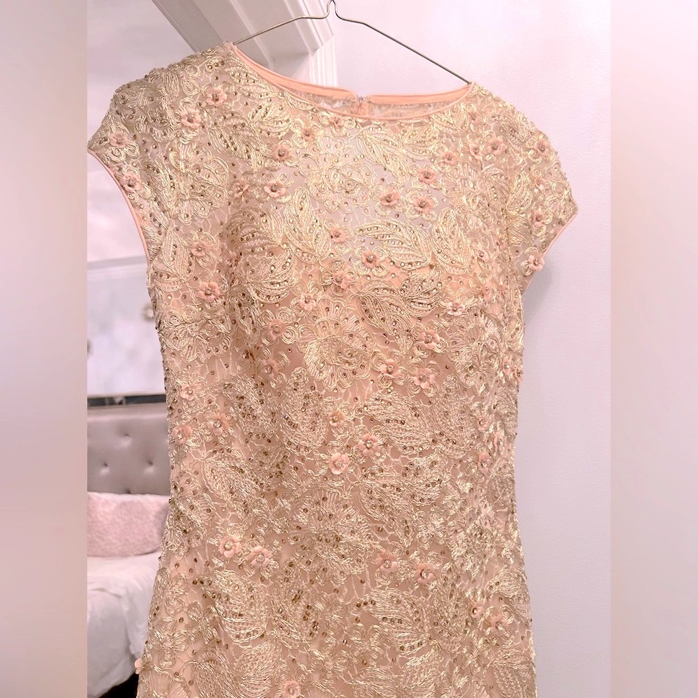 Clarisse bateau mermaid gold sequin size 4 evening gown - Picture 14 of 15